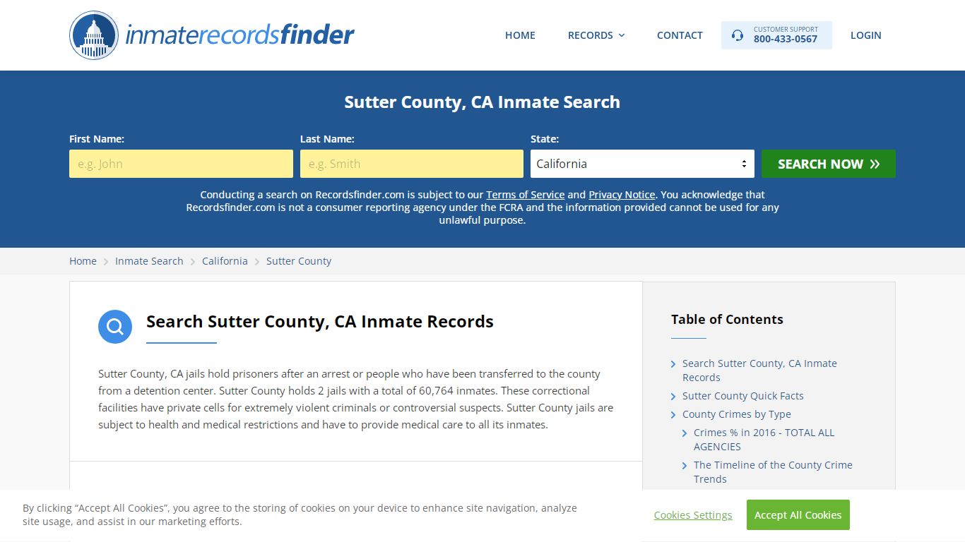 Sutter County, CA Inmate Lookup & Jail Records Online